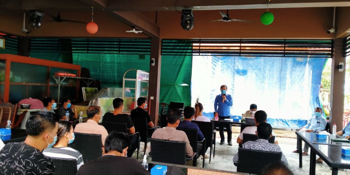 នៅថ្ងៃទី 22 ខែមិថុនា ឆ្នាំ 2021ចុះផ្សព្វផ្សាយដល់អាជីវករលក់ដូរនៅឆ្នេរអូឈើទាល