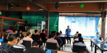 នៅថ្ងៃទី 22 ខែមិថុនា ឆ្នាំ 2021ចុះផ្សព្វផ្សាយដល់អាជីវករលក់ដូរនៅឆ្នេរអូឈើទាល